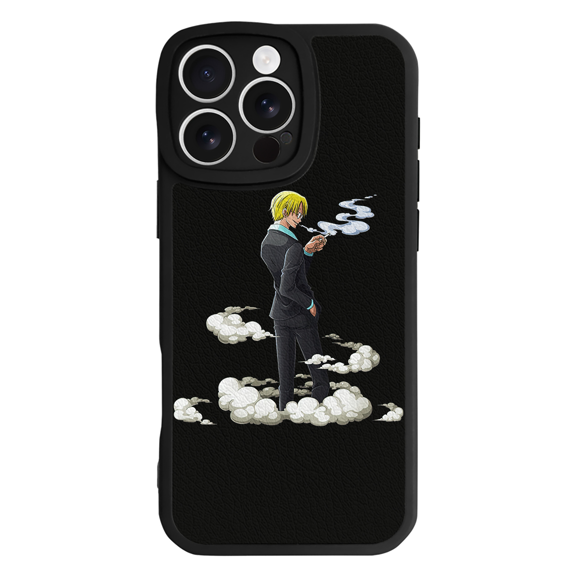 （画像用） ワンピース サンジ ONE PIECE Sanji 【iPhone 16シリーズ対応】シリコンスマホケース（レザー調） 材質：シリコン